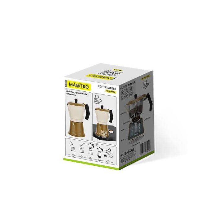 Aluminium moka pot MR-1657-9-BEIGE MAESTRO