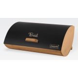 Maestro MR-1775-BLACK bread box Other Black Wood Bamboo Metal