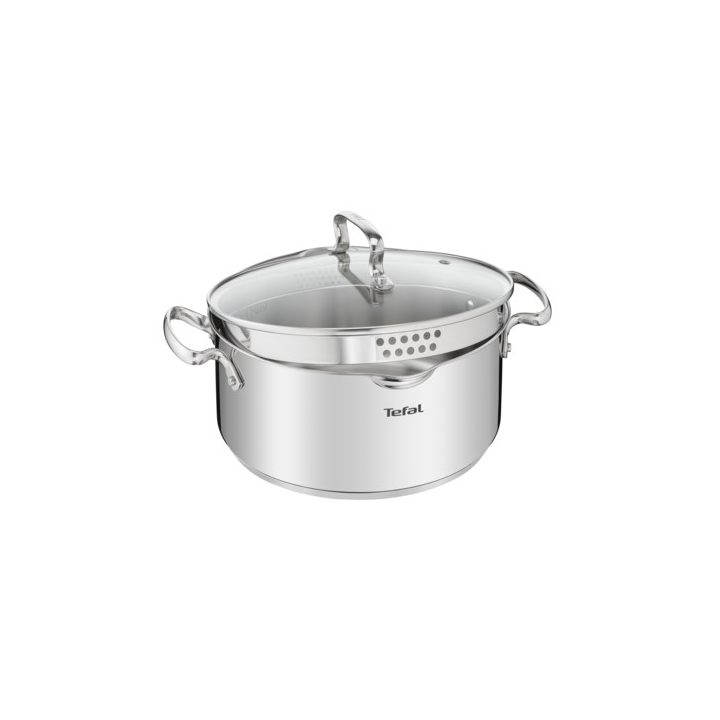 Tefal DUETTO+ G7194655 Pentola rotonda acciaio inossidabile