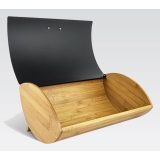 Maestro MR-1775-BLACK bread box Other Black Wood Bamboo Metal