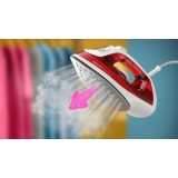 Philips 2000 series DST2010/40 ferro Ferro a vapore Piastra antiaderente Rosso Bianco