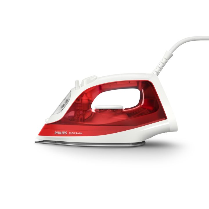 Philips 2000 series DST2010/40 ferro Ferro a vapore Piastra antiaderente Rosso Bianco