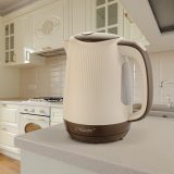 Feel-Maestro MR042 beige electric kettle 1.7 L Beige Brown 2200 W