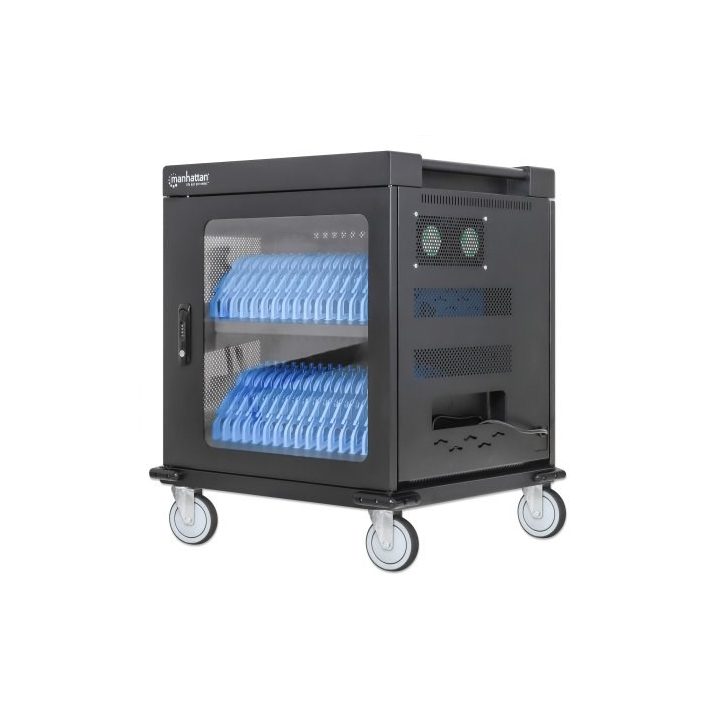 Manhattan Laptop Charging Cart/Trolley via AC Adapter (EU) 32-bay Install device's AC Adapter (power cables) into unit Suitable