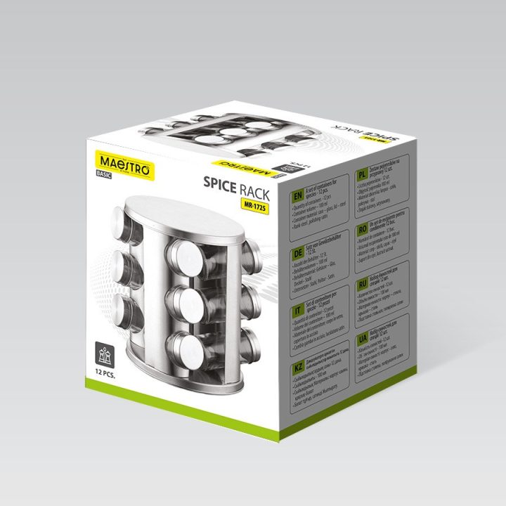 Maestro MR-1725 Contenitore spezie Acciaio 0.1 L Barattolo spezie