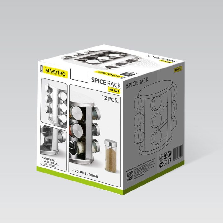 Maestro MR-1725 Contenitore spezie Acciaio 0.1 L Barattolo spezie