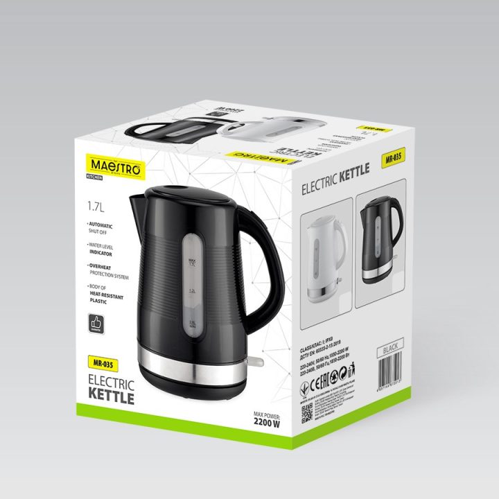 MAESTRO electric kettle 1 7 l MR-035-BLACK