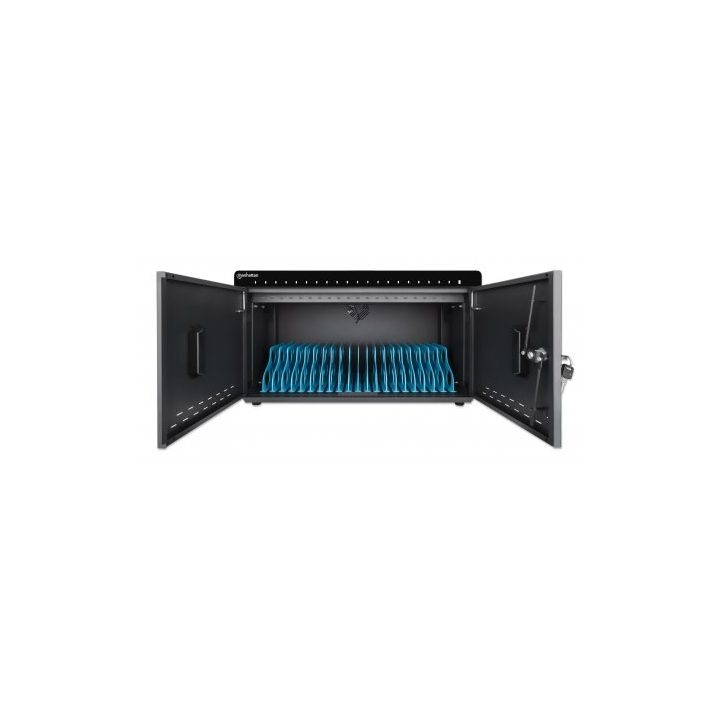 Manhattan iPad to 11 20-bay Charging Cabinet Desktop via USB-C Also other tablets and smartphones (with device to USB-C cable) B