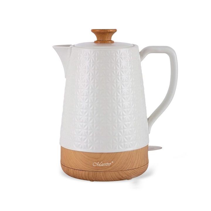 Maestro MR-076 electric kettle 1.8 L 1800 W White Wood