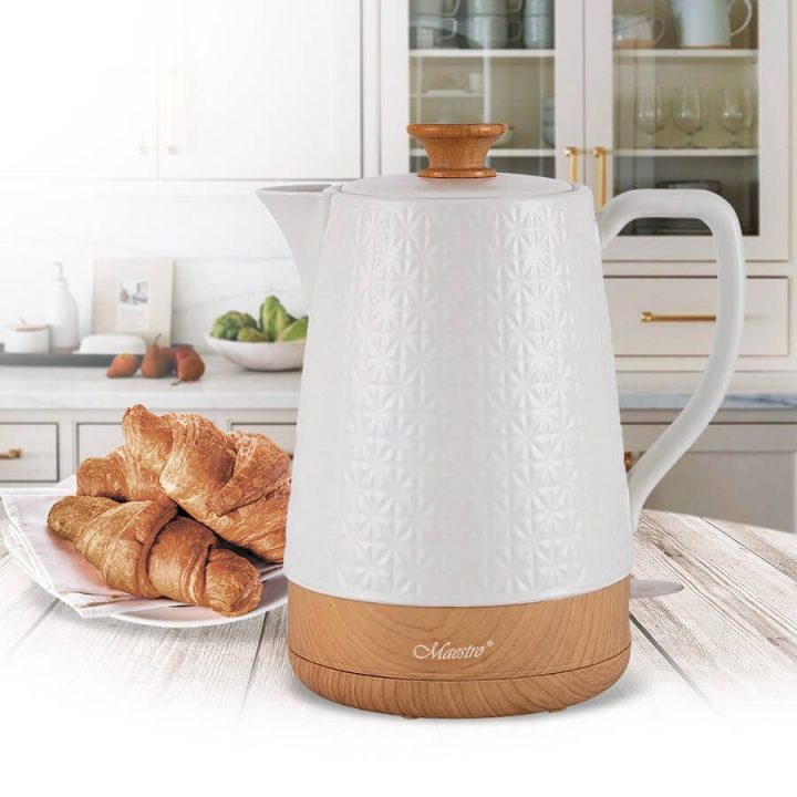 Maestro MR-076 electric kettle 1.8 L 1800 W White Wood