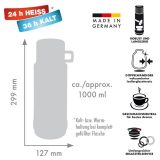 ROTPUNKT Thermos in vetro capacità 1.0 l iperblù (blu navy)