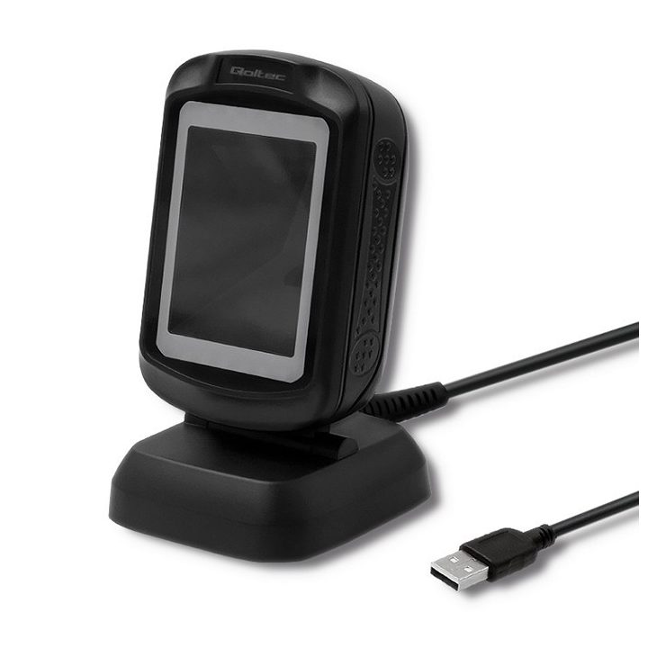 Qoltec 50864 Scanner QR & codici a barre da tavolo | USB