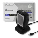 Qoltec 50864 Scanner QR & codici a barre da tavolo | USB
