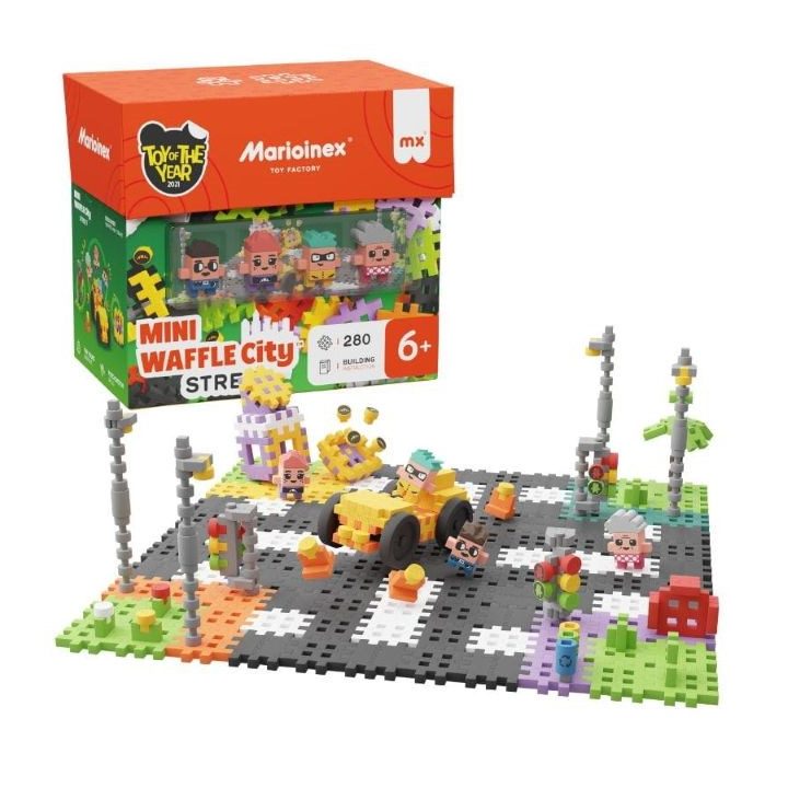 Marioinex Mini Waffle Building Blocks – City: Street 280 pieces