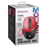 MOUSE DEFENDER FEAM MM-296 RF SILENT ROSSO