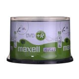 MAXELL Disco DVD+R 4.7GB 50 pz. in confezione a torta (pindel). Velocità di scrittura 16X 120 min. Piastre per stampa a getto d'