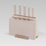 Maestro MR-1412-BEIGE Knife set with block + Cutting board set Beige