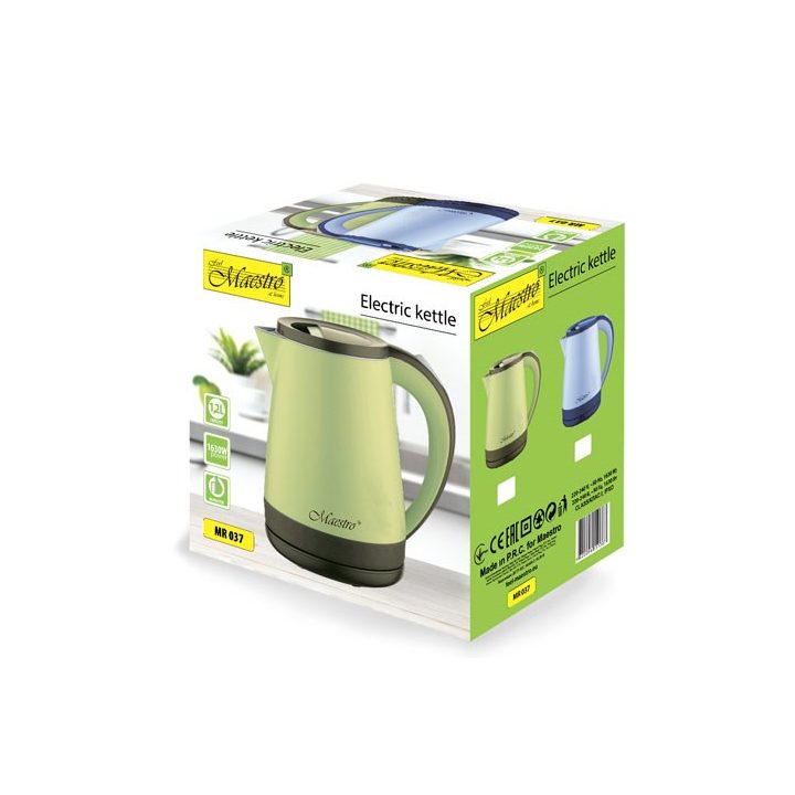 Maestro MR-037 (MR-037-BLUE) Electric kettle 1 2 L 1630 W Blue