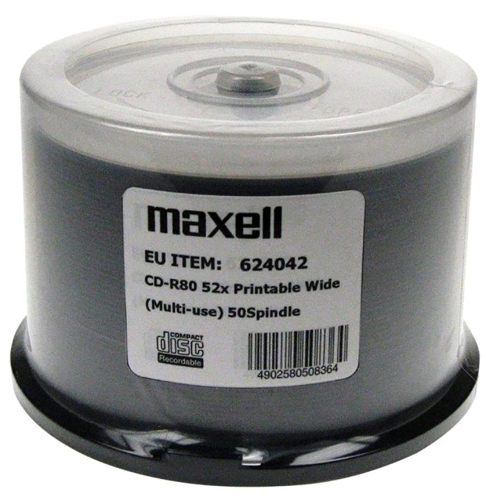 MAXELL CD-R 700MB 50 pcs. 52x80 min spindel CD-R for printing