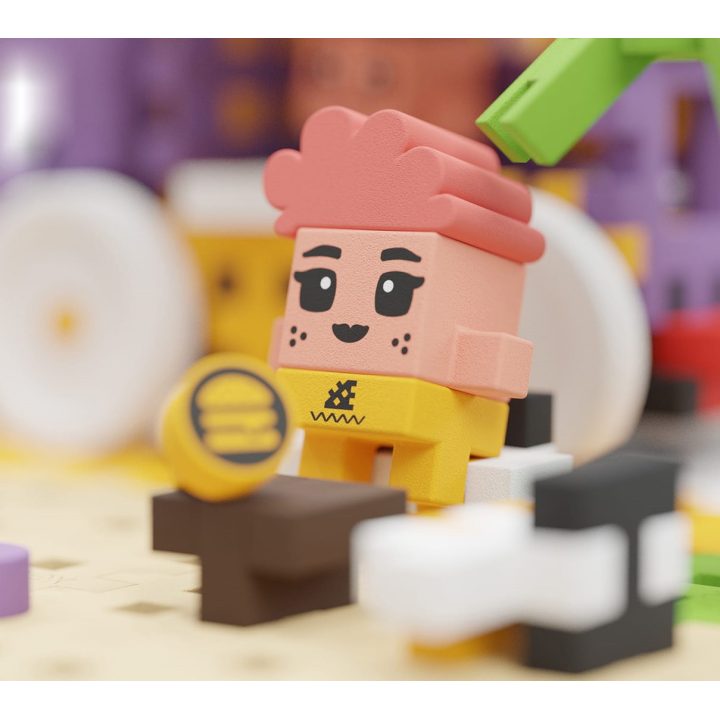 Marioinex Mini Waffle Building Blocks – City: Food Truck 148 pieces