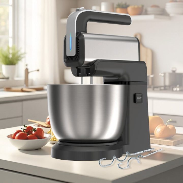 Maestro MR-551 Stand mixer with rotating bowl 600 W Black Steel