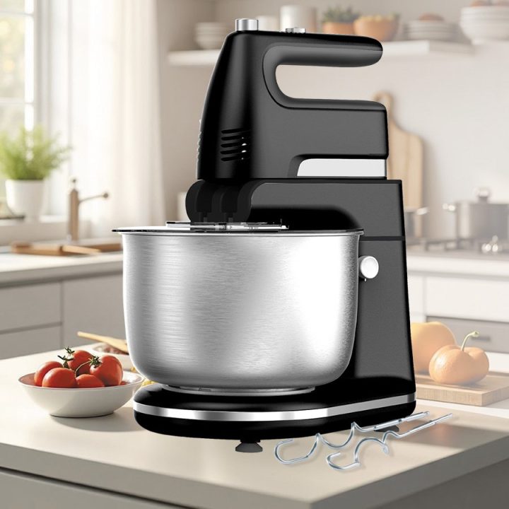 Maestro MR-553 Stand mixer with rotating bowl 600 W Black Steel