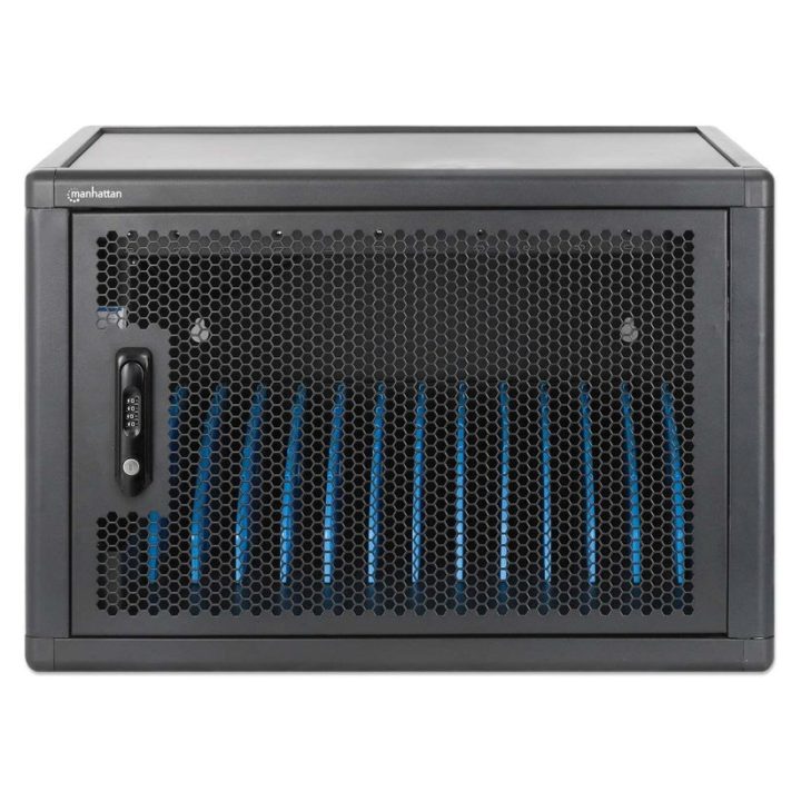 Manhattan Laptop Charging Cabinet Desktop (or trolley) via USB-C 65W 16 12-bay Suitable for USB-C laptops (to 16 ) iPads MacBook
