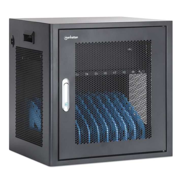 Manhattan Laptop Charging Cabinet Desktop via AC Adapter (EU) 10-bay Install device's AC Adapter (power cables) into unit Suitab