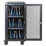 Manhattan Laptop Charging Cabinet Trolley/Cart via USB-C 65W 16 30-bay Suitable for USB-C laptops (to 16 ) iPads MacBooks Chrome