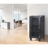 Manhattan Laptop Charging Cabinet Trolley/Cart via USB-C 65W 16 30-bay Suitable for USB-C laptops (to 16 ) iPads MacBooks Chrome