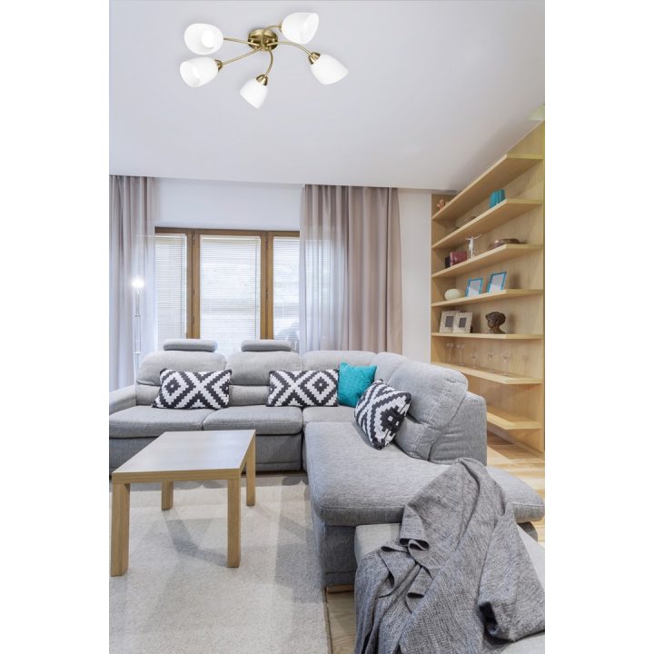 Lampada a sospensione plafoniera classica Activejet BENITA Patina 5xE27 per soggiorno