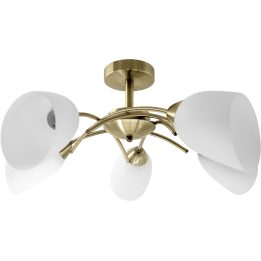 Lampada plafoniera a sospensione classica Activejet NIKITA Patina 5xE27 per soggiorno