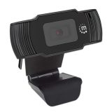 Manhattan USB Webcam Two Megapixels (Clearance Pricing) 1080p Full HD USB-A Integrated Microphone Adjustable Clip Base 30 frame