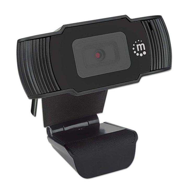 Manhattan USB Webcam Two Megapixels (Clearance Pricing) 1080p Full HD USB-A Integrated Microphone Adjustable Clip Base 30 frame
