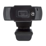 Manhattan USB Webcam Two Megapixels (Clearance Pricing) 1080p Full HD USB-A Integrated Microphone Adjustable Clip Base 30 frame