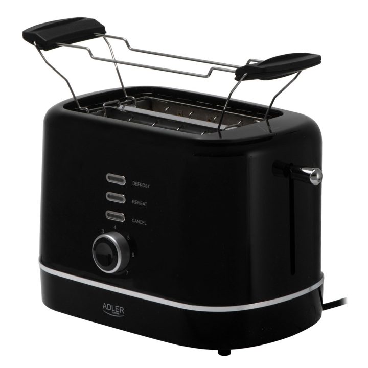 Adler AD 3224b tostapane con griglia 7 livelli di tostatura nero