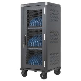 Manhattan iPad to 13 MacBook Air to 13 & Chromebook 14 30-bay Charging Trolley/Cart via USB-C (30W) Also other tablets/smartphon