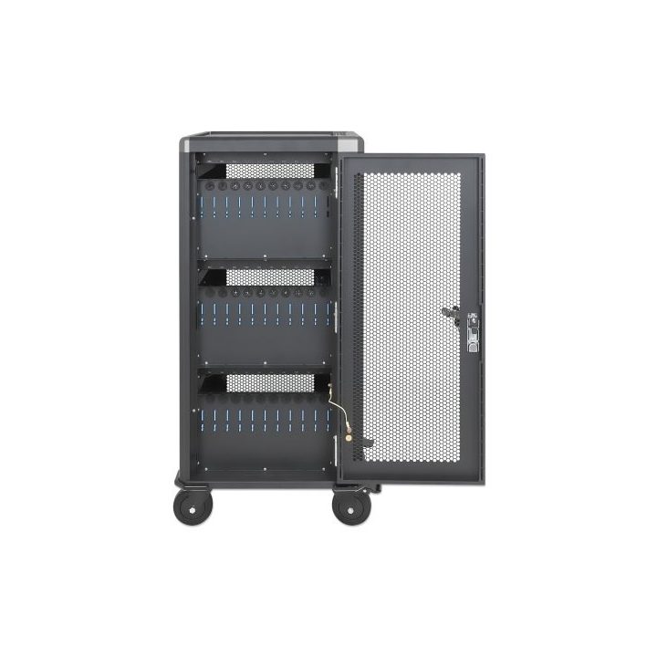Manhattan iPad to 13 MacBook Air to 13 & Chromebook 14 30-bay Charging Trolley/Cart via USB-C (30W) Also other tablets/smartphon