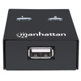 Manhattan USB-A Automatic Sharing Switch 2x USB-B Ports 480 Mbps (USB 2.0) Dual Control (Auto-Sensing or Manual) USB powered (no