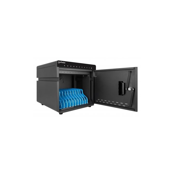 Manhattan iPad to 11 10-bay Charging Cabinet Desktop via USB-C Also other tablets and smartphones (with device to USB-C cable) B