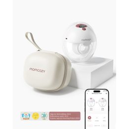 Momcozy M5 Breast pump with app control – Single set Red