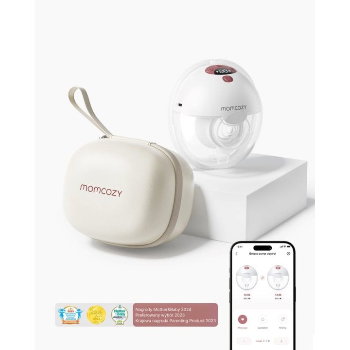 Momcozy M5 Breast pump with app control – Single set Red