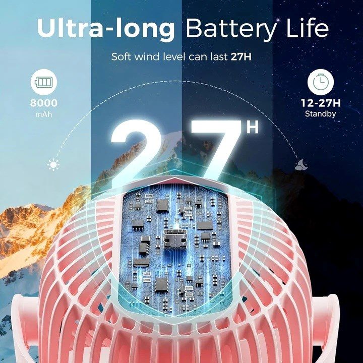 Momcozy portable stroller fan pink