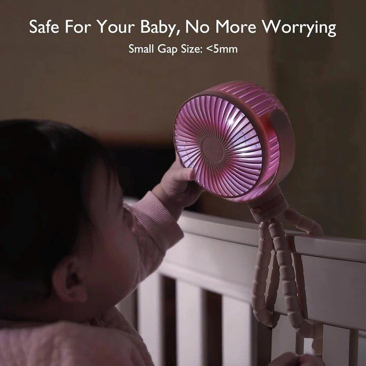 Momcozy portable stroller fan pink