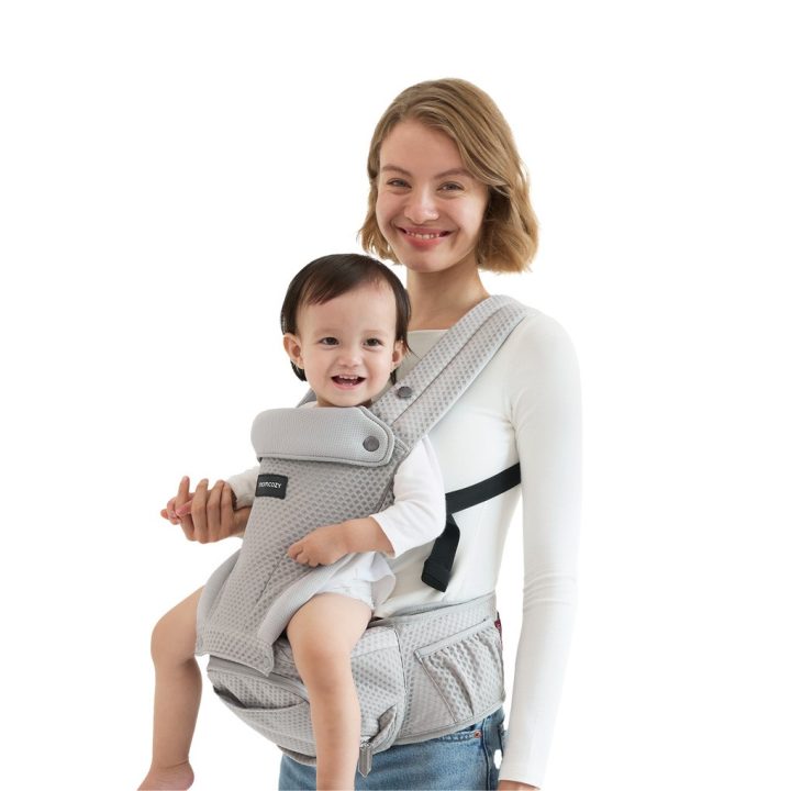 Momcozy Air Mesh Hip Seat Baby Carrier Grey