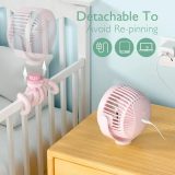 Momcozy portable stroller fan pink