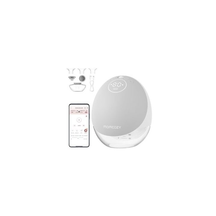 Momcozy M9 Breast pump with app control – Single set Gray