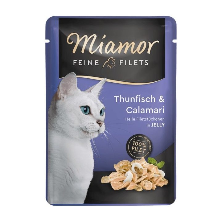 MIAMOR Feine Filets Tuna with squid - wet cat food - 100g