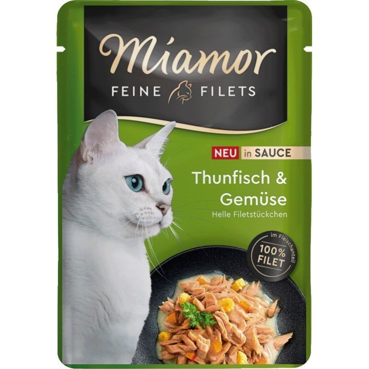 MIAMOR Fine Filets Tuna with vegetables in sauce - wet cat food - 100g