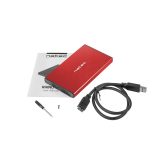 NATEC HDD ENCLOSURE RHINO GO (USB 3.0 2.5 RED)